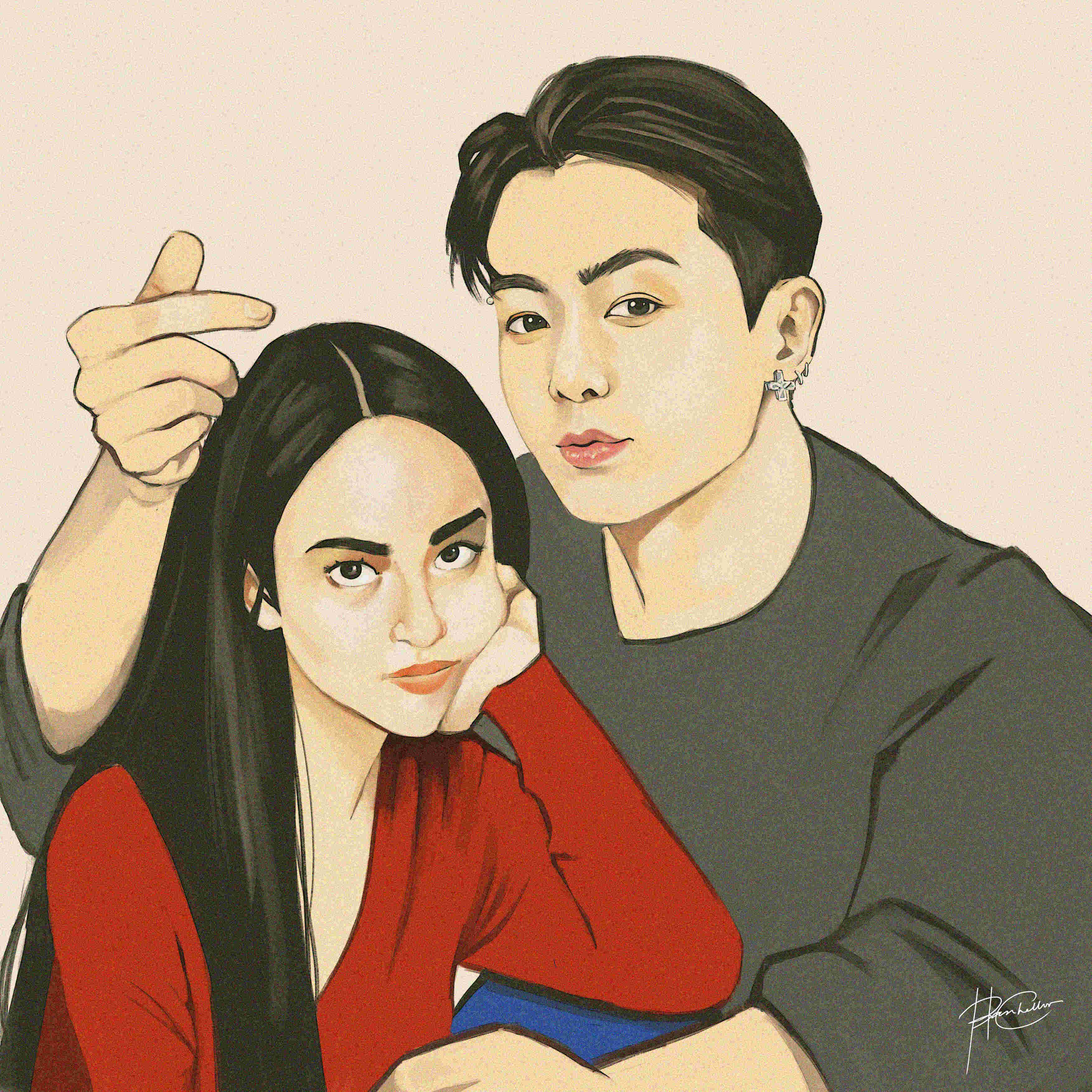 Keira with Jung Kook (18th gift), 2022